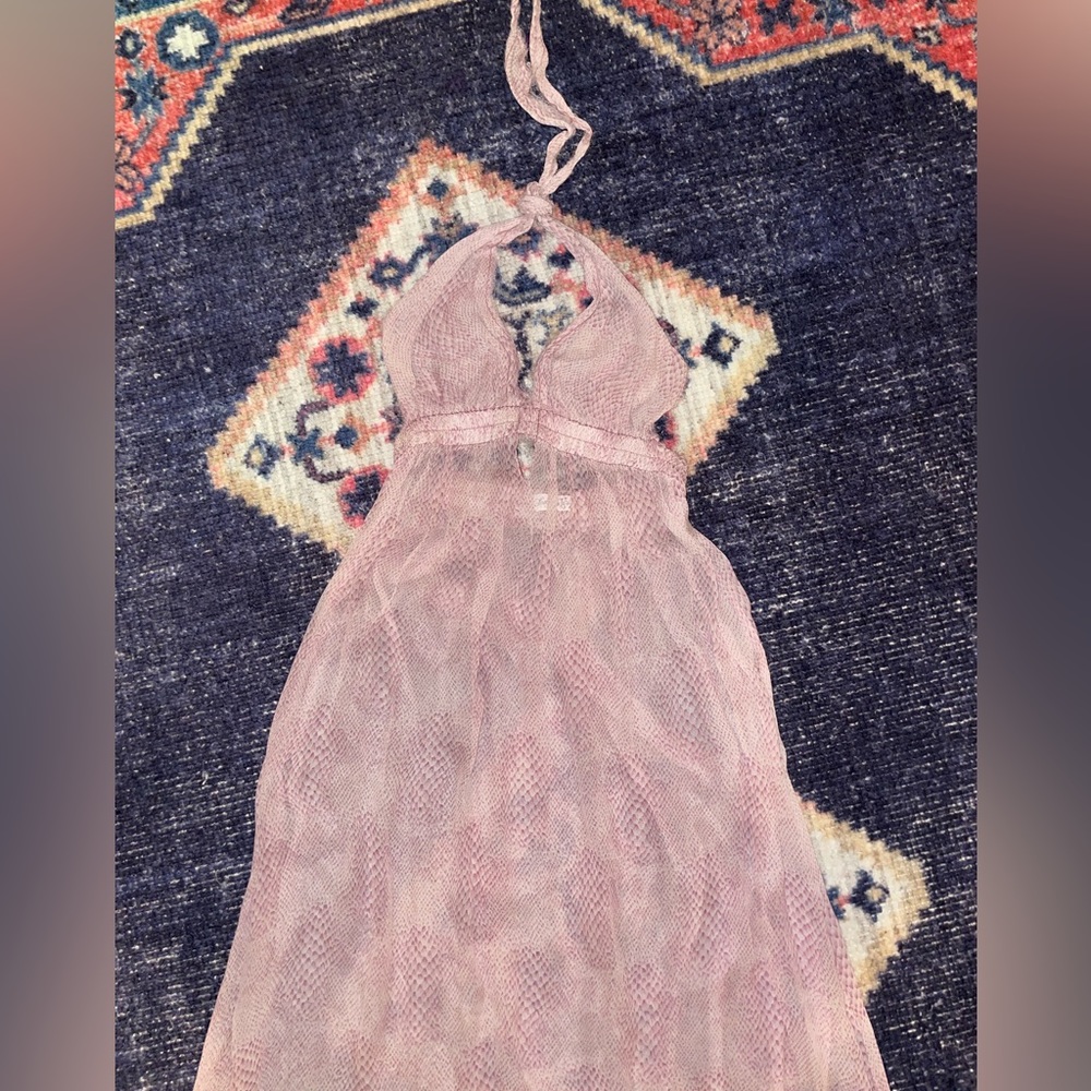 LoveShackFancy Sheer Halter Dress